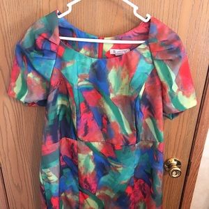 Easy wear multi color dress
